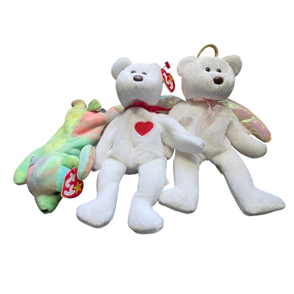 Lot of 3 Vintage Ty Beanie Babies Plush Bears - Picture 7 of 8